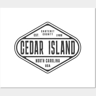 Cedar Island, NC Summertime Weathered Sign Posters and Art